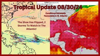 Tropical Update 83024 Two Areas of Interest In The Atlantic One Expected To Reach Caribbean [upl. by Cruz]