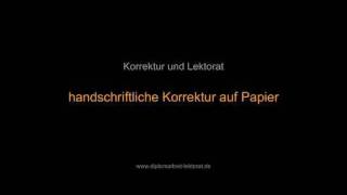 Korrektur und Lektorat  handschriftlich auf Papier  Teil 2 [upl. by Eelitan]