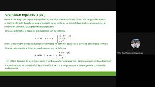 Sesión 16 Gramáticas regulares Conversiones AutómatasGramática regularAutómata [upl. by Moraj]