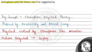 Ctenophore polyclad theory was first suggested by [upl. by Mcdermott]