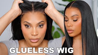 COMPLETLETY GLUELESS WIG INSTALL  MELTED  BEGINNER FRIENDLY [upl. by Audy]