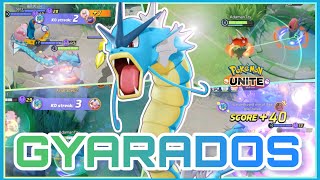 Gyarados with Aqua Tail and Bounce Moveset  Gyarados Sample Gameplay  Pokémon Unite PTS [upl. by Gruber143]