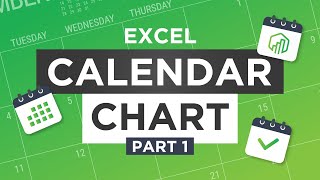 Build a Calendar Chart in Excel Excel Charts Tutorial [upl. by Ahcsas]