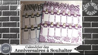 VidéoTuto quotCalendrier des Anniversaires à Souhaiterquot par CoulHeure Papier [upl. by Silvano]