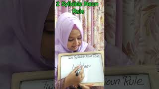 Two Syllabic Noun Pronunciation Rule  Pronunciation  cynthiaslanguageworld [upl. by Ymled]