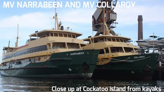 MV Narrabeen and MV Collaroy  Close up at Cockatoo Island from kayaks [upl. by Jordana]