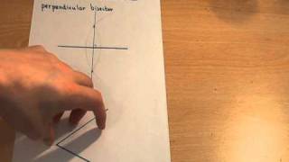 GCSE maths  angle and perpendicular bisectors with a compass [upl. by Orpheus]