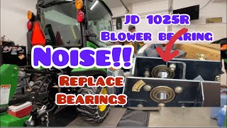 JD1025R Snow Blower Carrier Bearings Noise Mid PTO Shaft [upl. by Aicital]