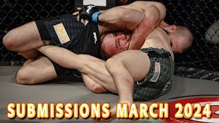 MMA Submissions of March 2024 [upl. by Atikin]