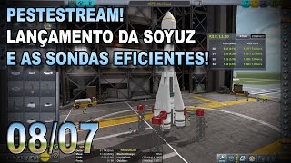 PesteStream  Lançamento da Soyuz a base em Minmus e Sondas Eficientes  KSP [upl. by Hairaza745]