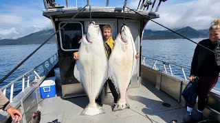 Fishing Big Halibut  Homer  Alaska Trip Pt 22 [upl. by Naruq]