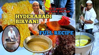 Hyderabadi biryani  dum biryani  full recipe  mutton biryani  🦙🐔🐟👈 [upl. by Reisch]