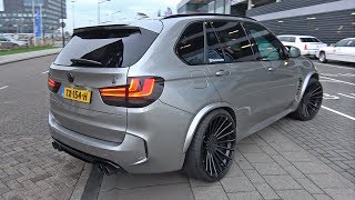 740HP Hamann BMW X5M F85 LOUD Start Up Revs Accelerations [upl. by Bunde]