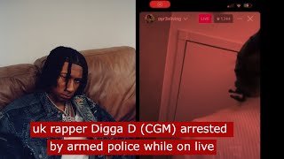 uk rapper digga d arrested 24 hours after digdat charged with attempted mder ukdrill [upl. by Derfliw]