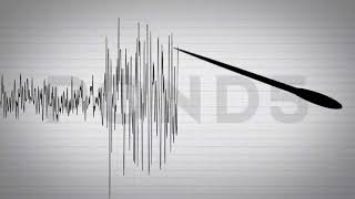 Seismometer scale drawing waves of an earthquake on a paper Richter scale animation  Royalty free [upl. by Enogitna867]