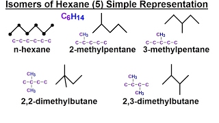 Organic Chemistry  Ch 1 Basic Concepts 12 of 97 Isomers of Hexane 5 Simple Representation [upl. by Yauqram]