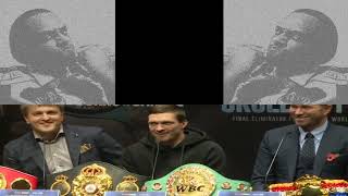 Usyk Vs Bellew  Presser Reaction [upl. by Dlonra]