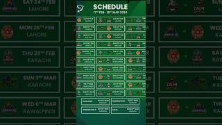 PSL 2024 Complete Schedule shorts psl2024 [upl. by Jemina889]