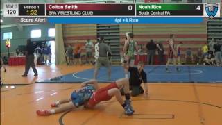 2153 Schoolboy 120 Colton Smith SPA WRESTLING CLUB vs Noah Rice South Central PA 4141928104 [upl. by Adall355]