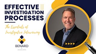 The Essentials of Investigative Interviewing presented by Dean Benard [upl. by Kal]