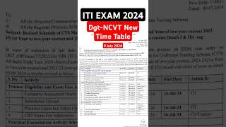 ITI Exam Date 2024  ITI 1st Year Exam Date 2024  ITI 2nd Year Exam Date 2024  NCVT Exam 2024 [upl. by Layton]