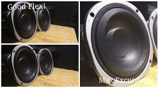 2x Eltax Mirange 4quot Woofers Free Air Basstest Mormal and WaVy [upl. by Kingsbury168]