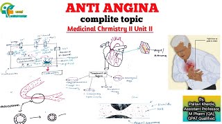 Anti Anginal drugs complite topic  Medicinal Chemistry II  Unit 2  B Pharm  Sem 5 [upl. by Artapoelc279]