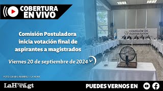 Retransmisión Comisión Postuladora inicia votación final de aspirantes a magistrados [upl. by Nelubez]