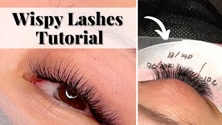 Wispy Lash Extension Tutorial LASH MAP [upl. by Franck289]