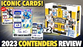 PANINI MADE BIG CHANGES TO CONTENDERS 😮🔥 2023 Panini Contenders Football FOTL Hobby Box Review x2 [upl. by Smeaj88]