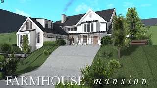 Giant Farmhouse Mega Mansion Bloxburg Speedbuild [upl. by Laynad609]