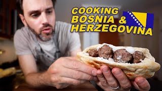 COOKING BOSNIA amp HERZEGOVINA Ćevapi amp Somun 🇧🇦 [upl. by Yhtorod34]