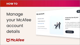 How to manage your McAfee account details [upl. by Eustis]