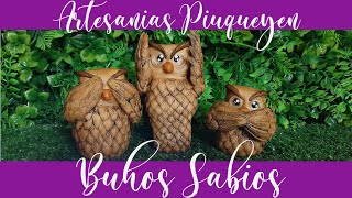 TUTORIAL Búhos sabios en PORCELANA FRÍA  Artesanías Piuqueyen [upl. by Mayap770]