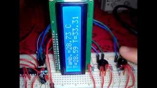 Multiple IR temp sensors mlx90614 dspic30f I2c lcd display embedded thermoscanner [upl. by Hadeis]