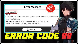 How to FIX Honkai Star Rail ERROR CODE 99 4 WORKING Methods [upl. by Kennie]