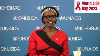 Winnie Byanyima World AIDS Day message English subtitles [upl. by Tybald]