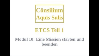 ETCS Part 1 Module 10 Deutsch [upl. by Ettelocin]