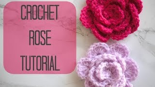 CROCHET How to crochet a roseflower  Bella Coco [upl. by Erodroeht81]