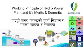 Working Principle of Hydro Power Plant  Merits amp Demerits  कार्य सिद्धान्त  फाइदा र बेफा‍इदा [upl. by Enihpled]