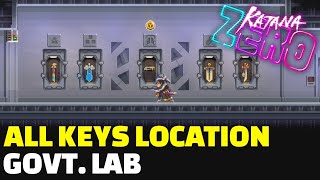 Katana Zero  How To Get ALL Keys Location  Govt Lab Unlock All Doors [upl. by Nesline]