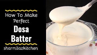 Dosa Recipe For Beginner Part 1 How To Make Perfect Dosa Batter In a Mixie For Crispy Thin Dosa [upl. by Chlores454]