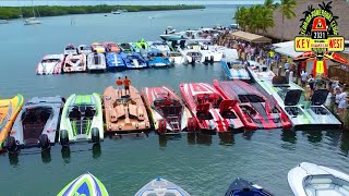 THE BIGGEST AND FASTEST ALL RUNNING TOGETHER  MIAMI TO KEY WEST RIDE ALONG FOOTAGE  FPC POKER RUN [upl. by Zea]