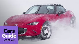 2016 Mazda MX5 Miata Club on snow video [upl. by Anauqal]