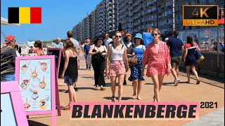 BLANKENBERGE  BELGIUM Walking Tour 4k60fps مدينة بلانكينبرخ  بلجيكا 2021 [upl. by Wartow987]