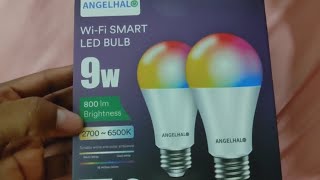 Angelhalo WIFI Smart LED Bulb Review  Connect Smart Light Bulb  Best Smart Led Bulb For Home [upl. by Relyks582]