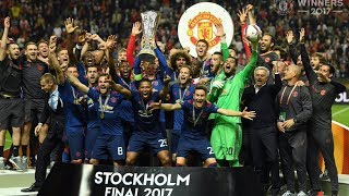 Europa League Cup Final 2017 Celebrations  Manchester United [upl. by Busey]