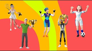 🎾CANCIÓN DE LAS OLIMPIADAS  CANCIONES INFANTILES  LOS DEPORTES⛹🏽 [upl. by Findley]