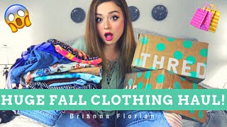 HUGE FALL CLOTHING HAUL 😱🛍 Clothes amp Shoes  ThredUP Aeropostale AEO Goodwill amp MORE [upl. by Aman196]