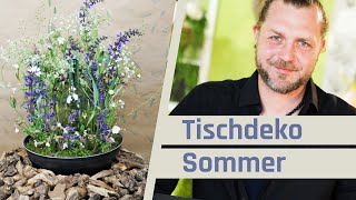 Tischdeko fuer den Sommer Deko Ideen für den Gartentisch [upl. by Kenimod]